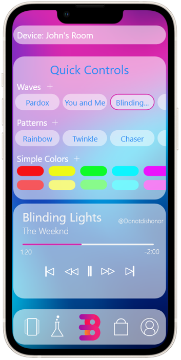 Blynx IOS Interface Home